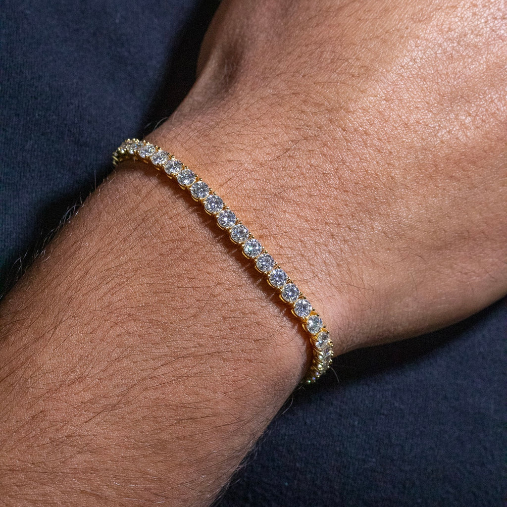 Men's 4mm Moissanite Tennis Bracelet