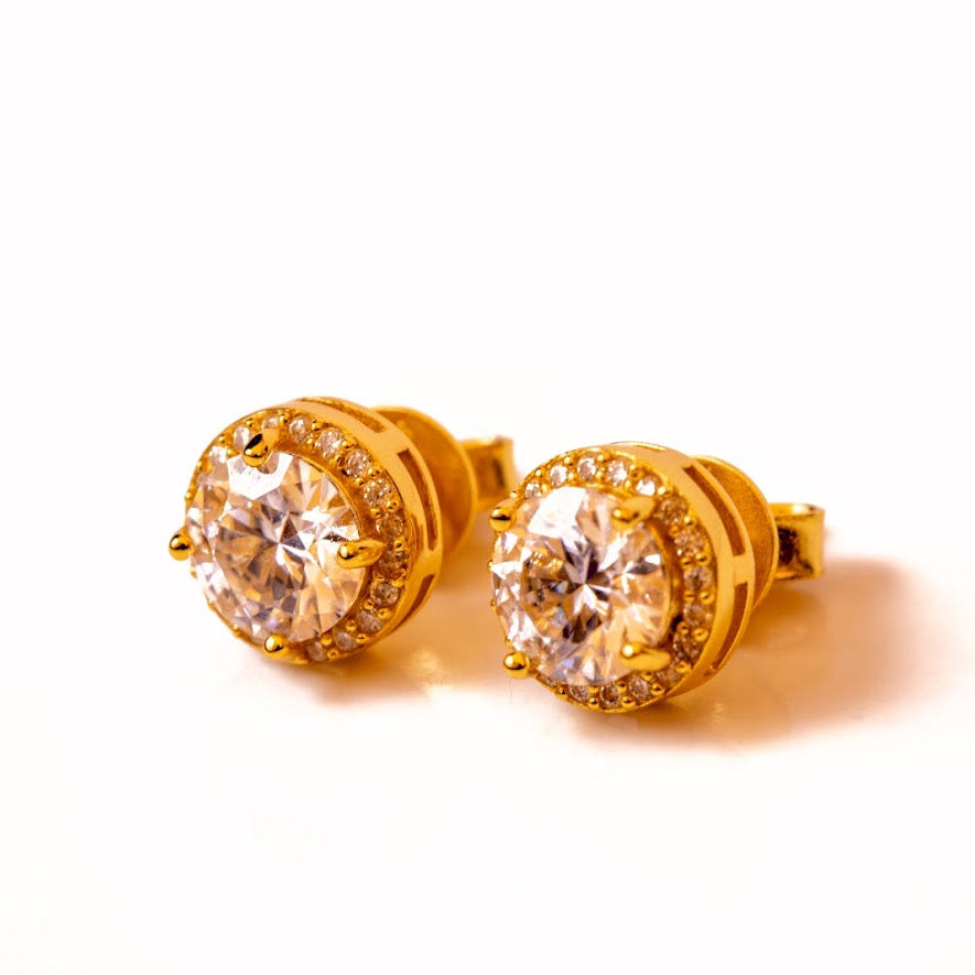 Men's 6.5mm Moissanite Stud Earring - VVS Clarity