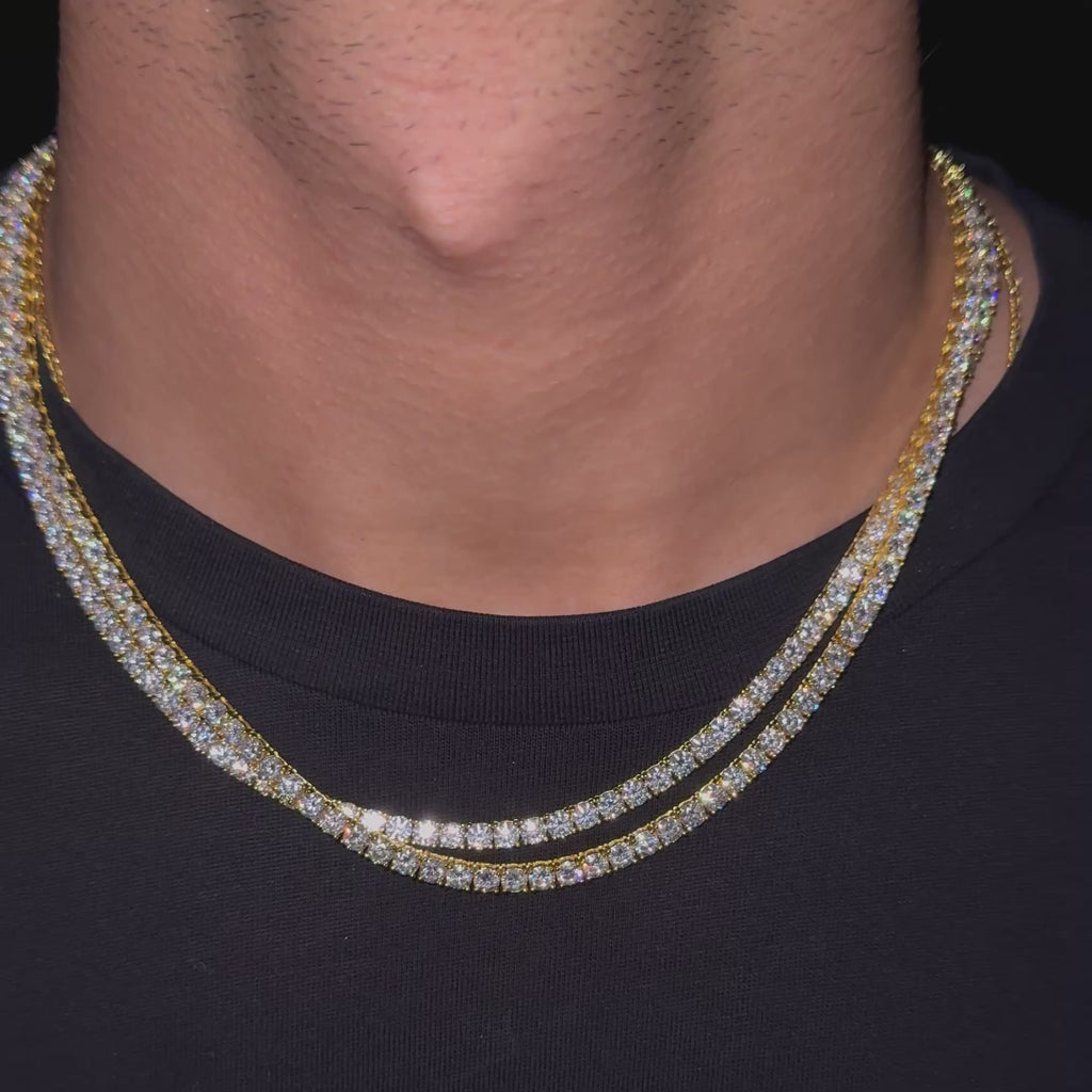 Men's 4mm Moissanite Tennis Chain
