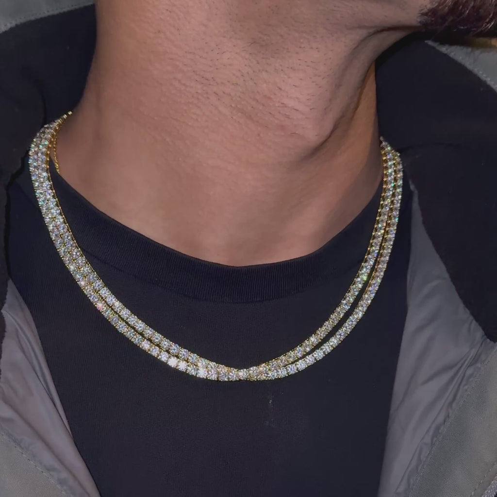 Men's 4mm Moissanite Tennis Chain