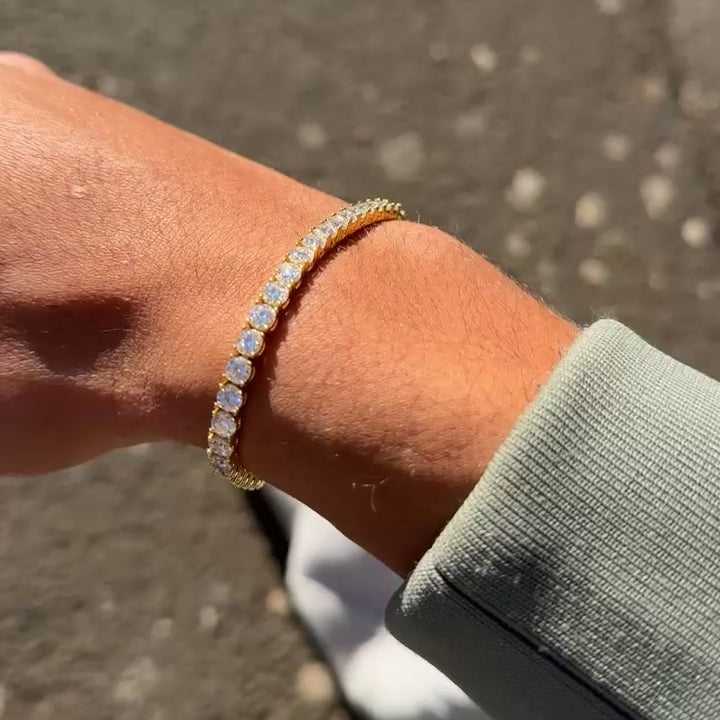 Men's 4mm Moissanite Tennis Bracelet