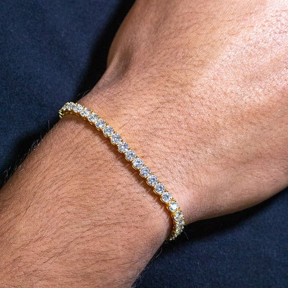 Men's 4mm Moissanite Tennis Bracelet