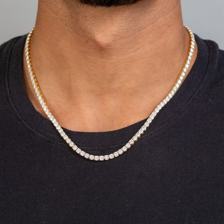 Men's 4mm Moissanite Tennis Chain