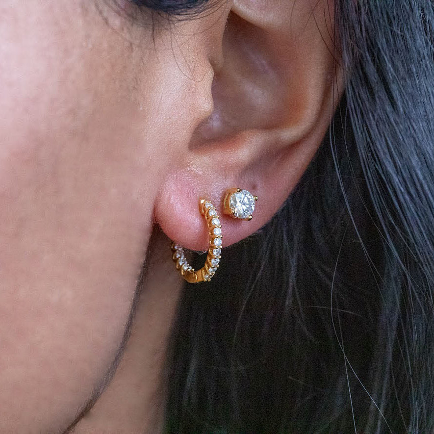 Women's Moissanite Hoop Earrings